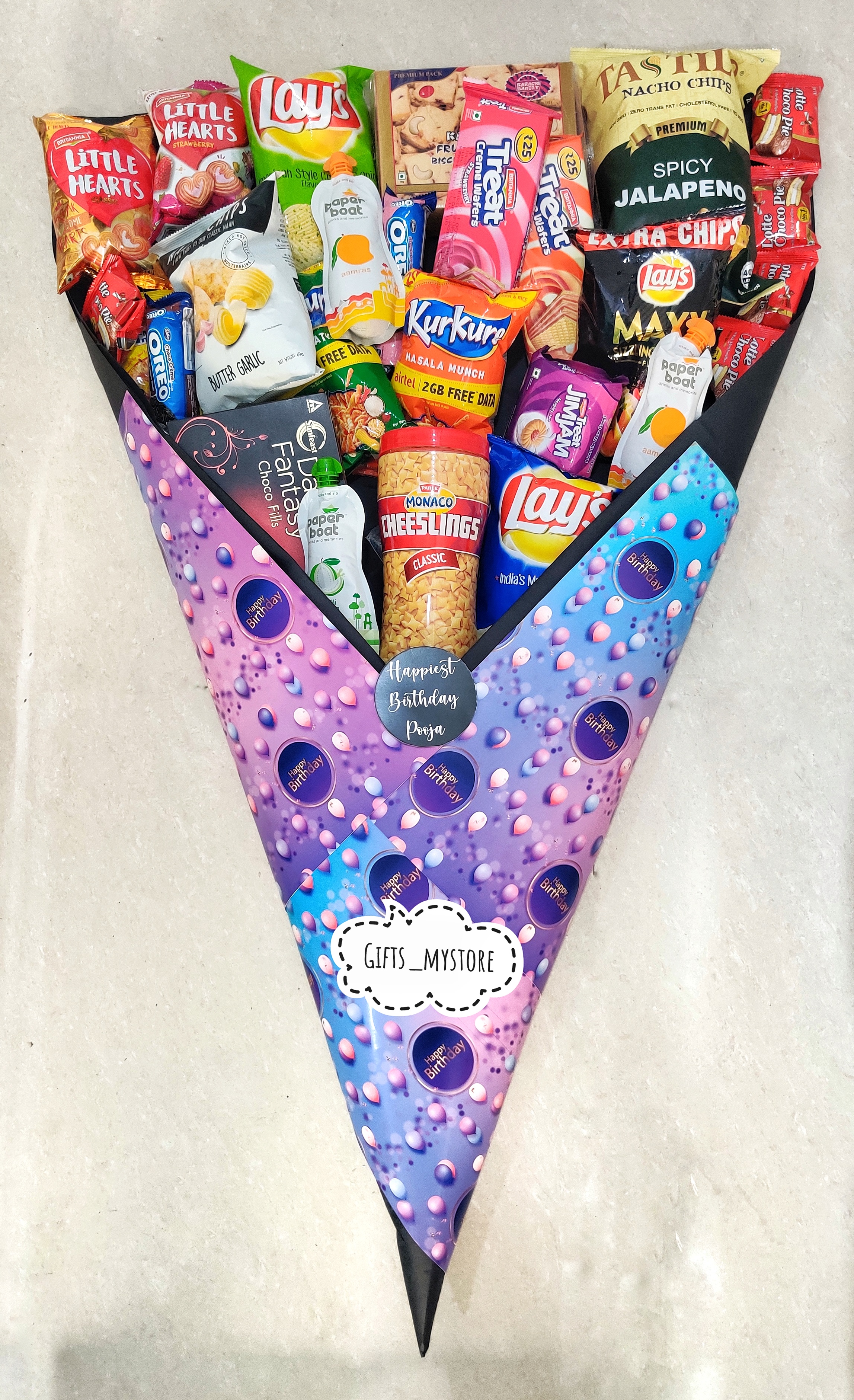CONE HAMPER – BIRTHDAY THEME